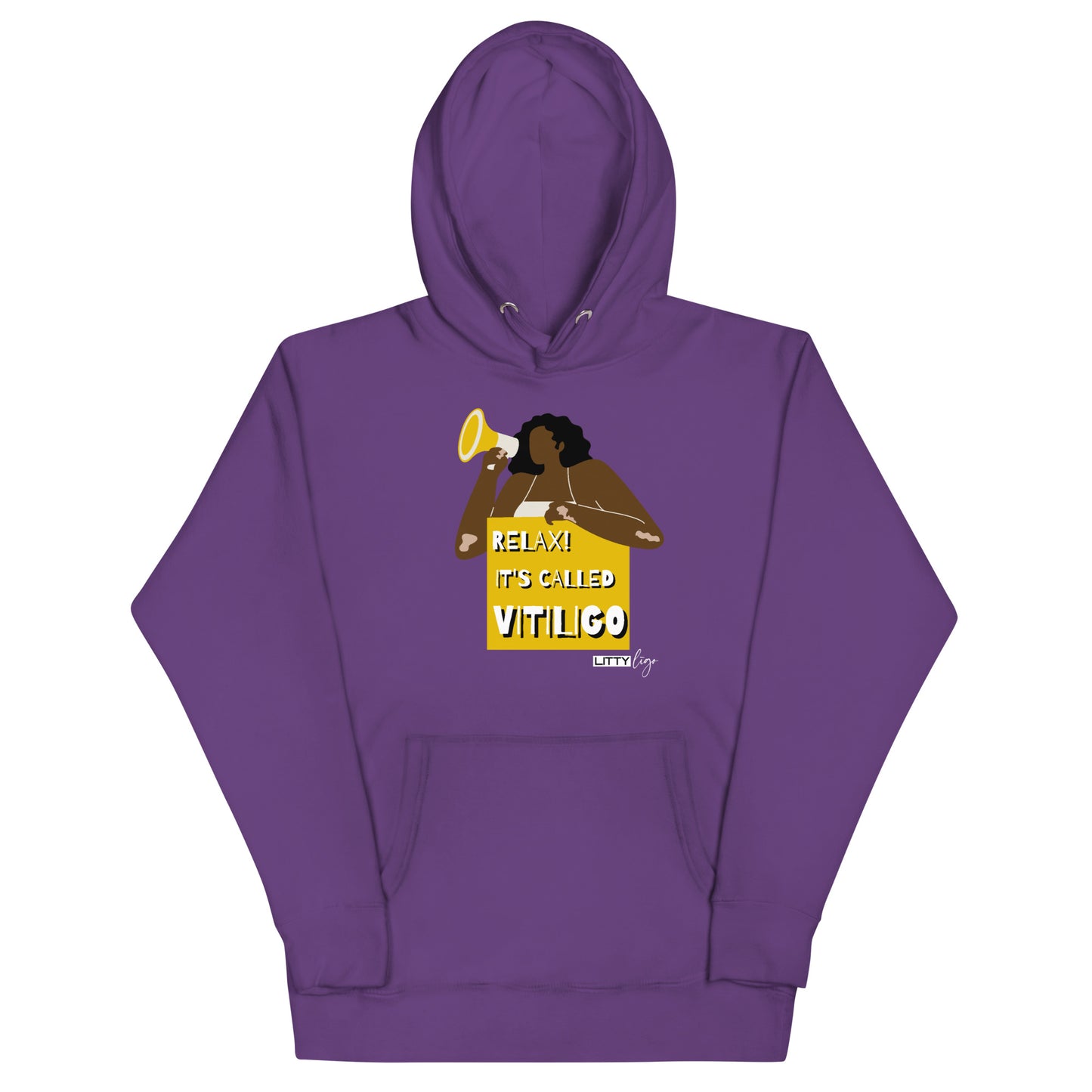 Relax It's Called Vitiligo Purple Hoodie