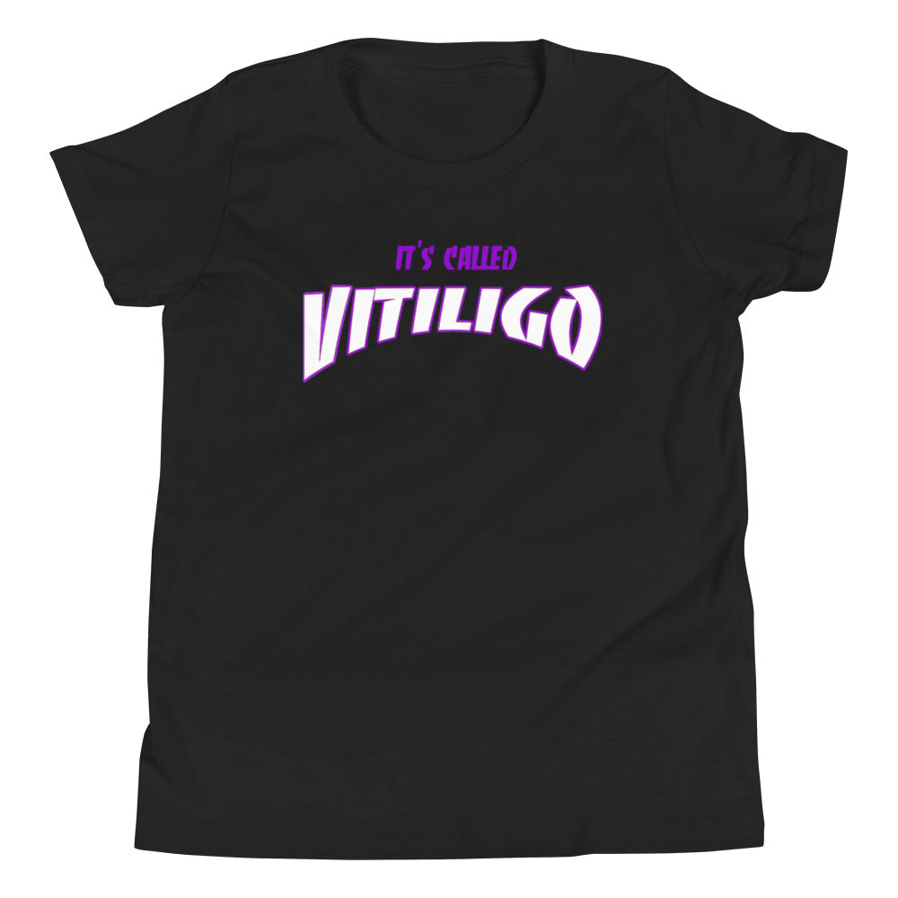Black & Purple Vitiligo Awareness Kids Tee