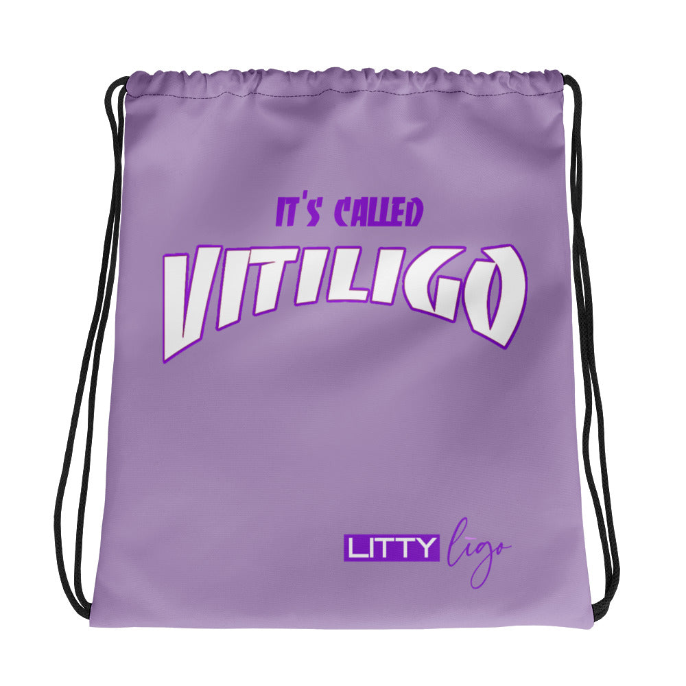 It's Called Vitiligo Amethyst Drawstring Bag