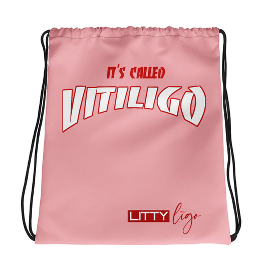 It's Called Vitiligo Ruby Drawstring Bag