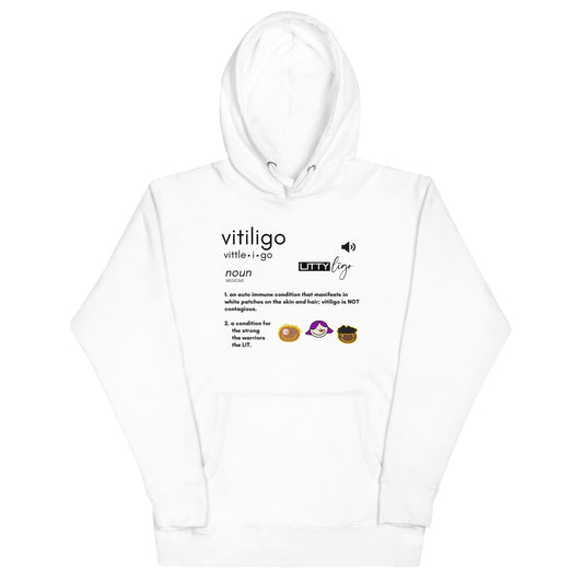 Vitiligo Definition Hoodie White