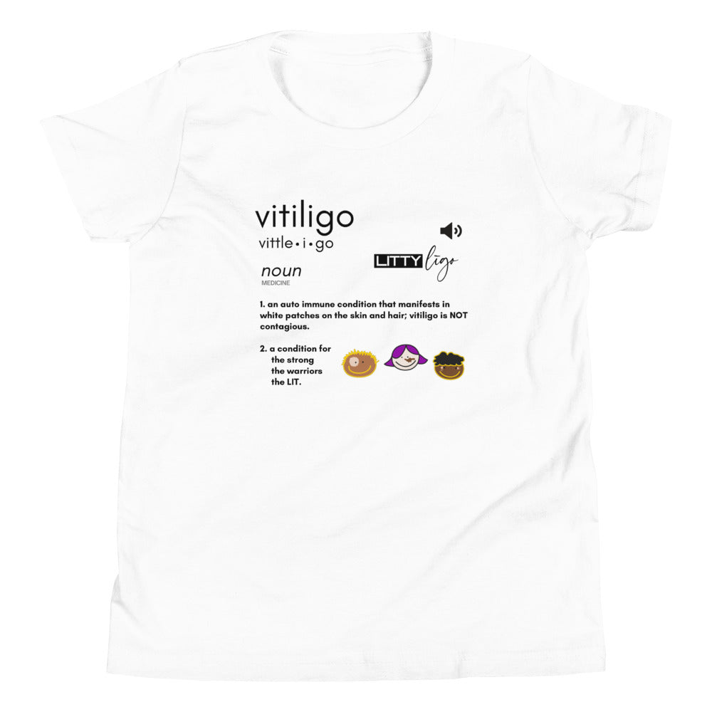 Youth Vitiligo Definition Tee White